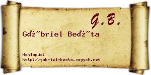 Gábriel Beáta névjegykártya