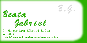 beata gabriel business card